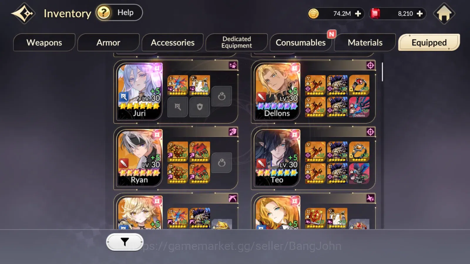 Seven Knights Re:Birth Accounts Global|FullEX7(TC1Fai,Rosie,Gelidus,Melia,Juri)33T image 12