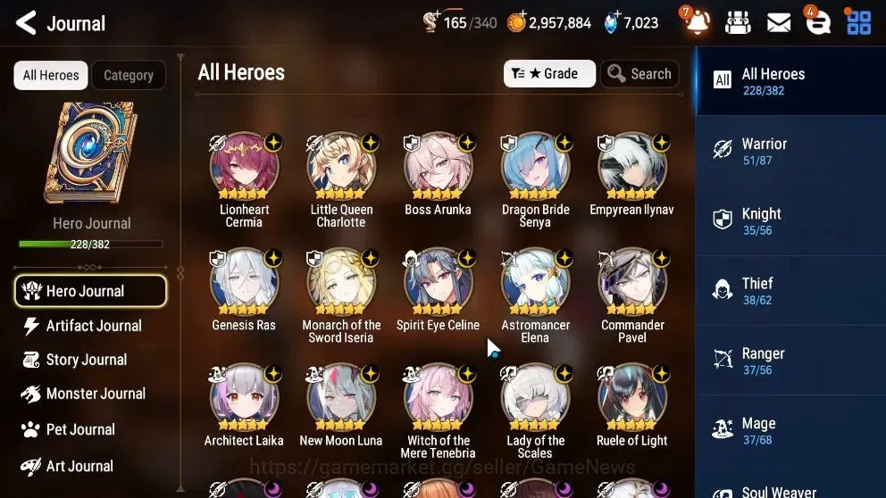 Epic Seven Accounts High-End ASIA Verif|26ML(RnL,LOTScales,Salome,MonarcS Iseria,BArunka,GRas,etc)+Ab Fumyr,Rnak,etc|AUTO 6