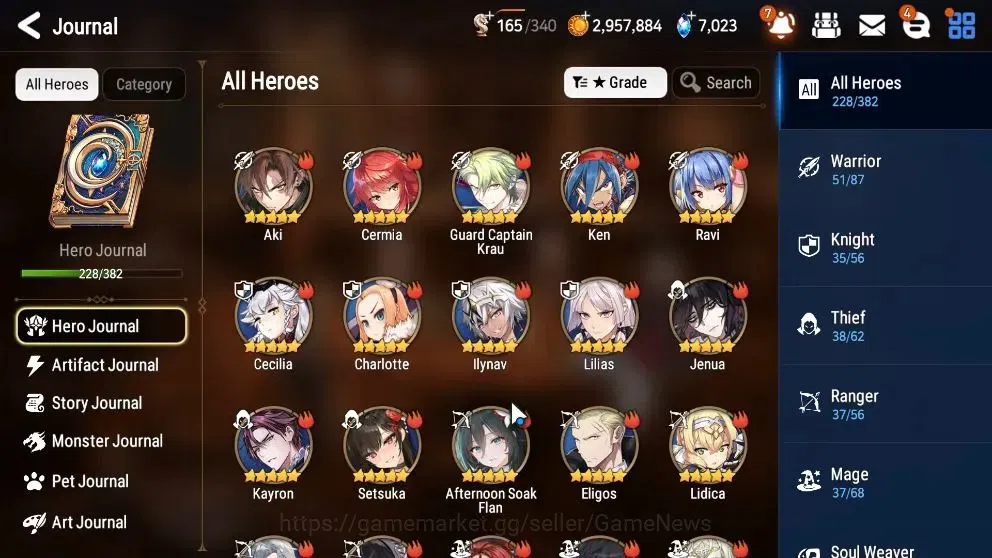 Epic Seven Accounts High-End ASIA Verif|26ML(RnL,LOTScales,Salome,MonarcS Iseria,BArunka,GRas,etc)+Ab Fumyr,Rnak,etc|AUTO 8