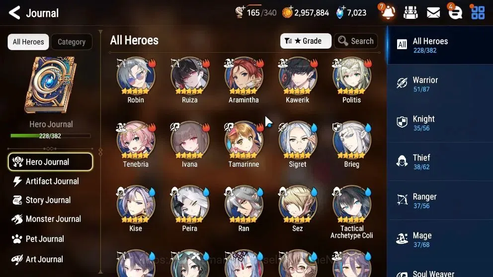 Epic Seven Accounts High-End ASIA Verif|26ML(RnL,LOTScales,Salome,MonarcS Iseria,BArunka,GRas,etc)+Ab Fumyr,Rnak,etc|AUTO 9