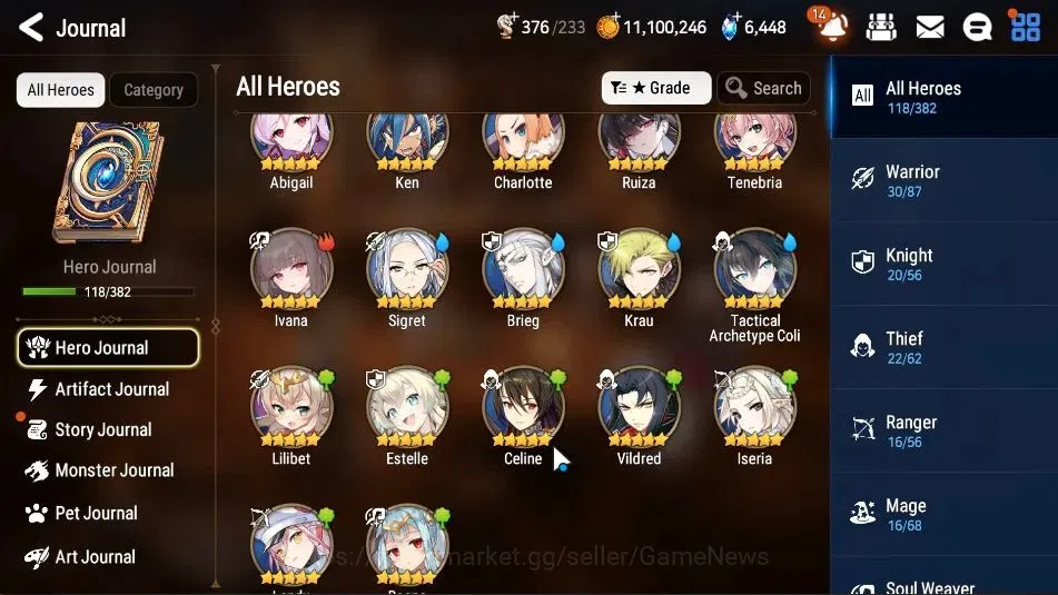 Epic Seven Accounts Starter ASIA UnVerif| 5 ML (LOTScales,Salome,US Choux,Etc)+Estelle,Ivana,TA Coli,etc|Poh+ON|6K 7