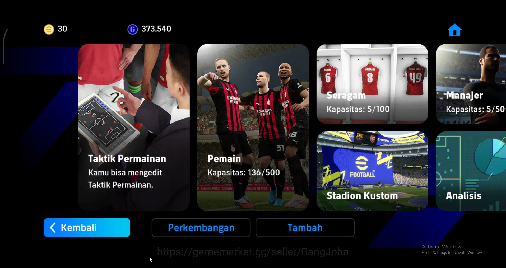 eFootball Accounts power 3186 | gareth bale biru, lilian thuram epic  image 3