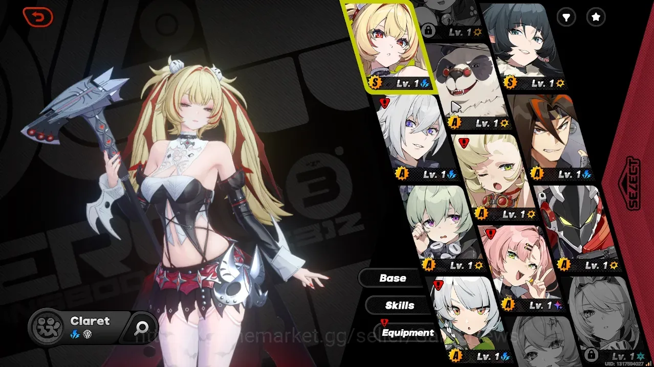 Zenless Zone Zero Accounts Starter ASIA |IK 5|S1 Prologue|2 Limited|( Claret Flint, Jane Doe +Signature)|All Unset|MC 1