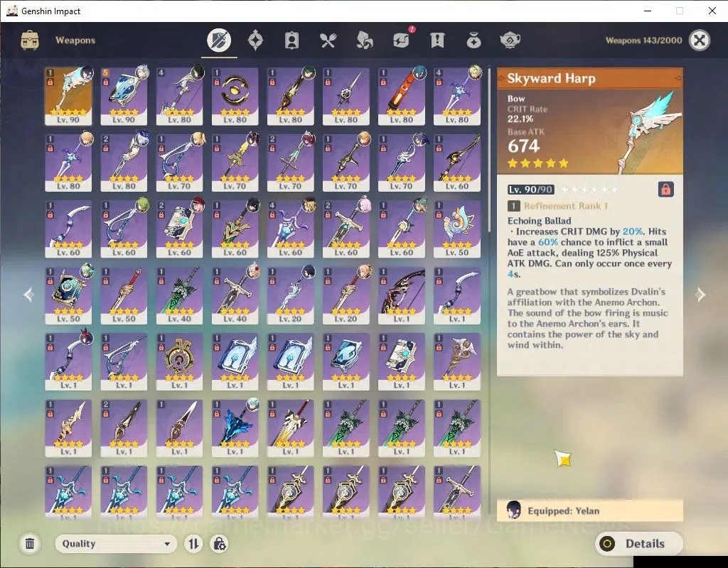 Genshin Impact Accounts Asia|AR 56|8 Limit +1(*5Wep)|Furina,Neuvilatte,Arl image 3
