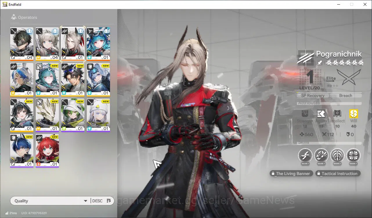 Arknights: Endfield Accounts Asia LVL 16 | 3 Meta SSR (Last Rite, Pogranichnik, Lifeng) + 8 SR Character |Skip