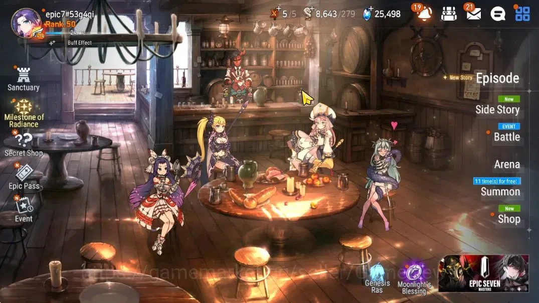 Epic Seven Accounts GLOBAL UNVERIF|7 ML(B Arunka,Ro Light,SE Celine,C  image 2