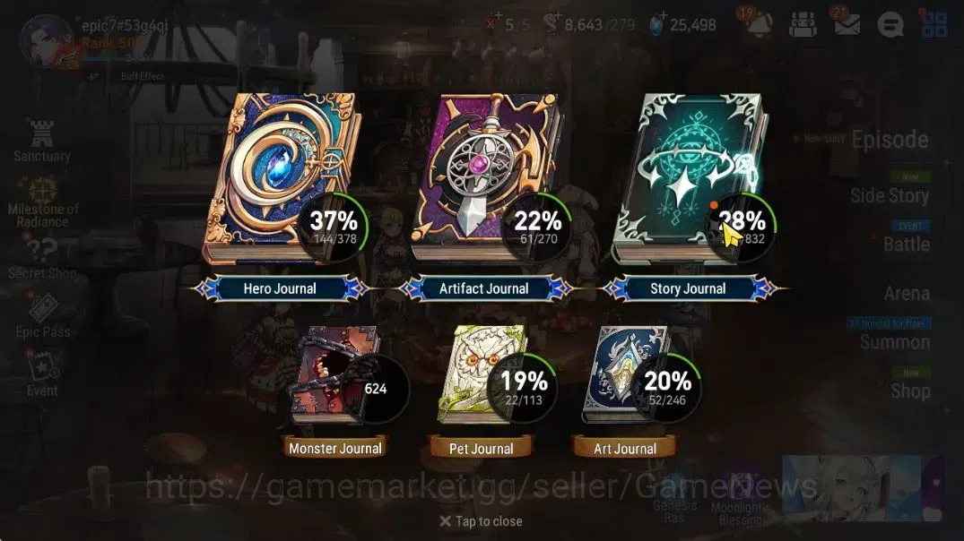 Epic Seven Accounts GLOBAL UNVERIF|7 ML(B Arunka,Ro Light,SE Celine,C  image 4