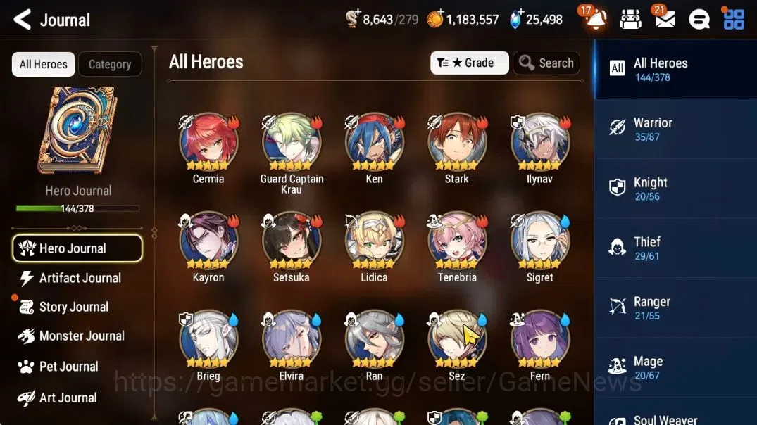Epic Seven Accounts GLOBAL UNVERIF|7 ML(B Arunka,Ro Light,SE Celine,C  image 8
