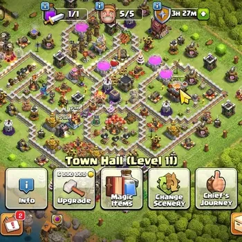 Clash of Clans Accounts High-End LV 96|TH 11 MAX|HH 5|Limited Skin|BK 50,AQ 50,GW 20,MP 30|BM 8|CN OFF|Protect OFF|Check