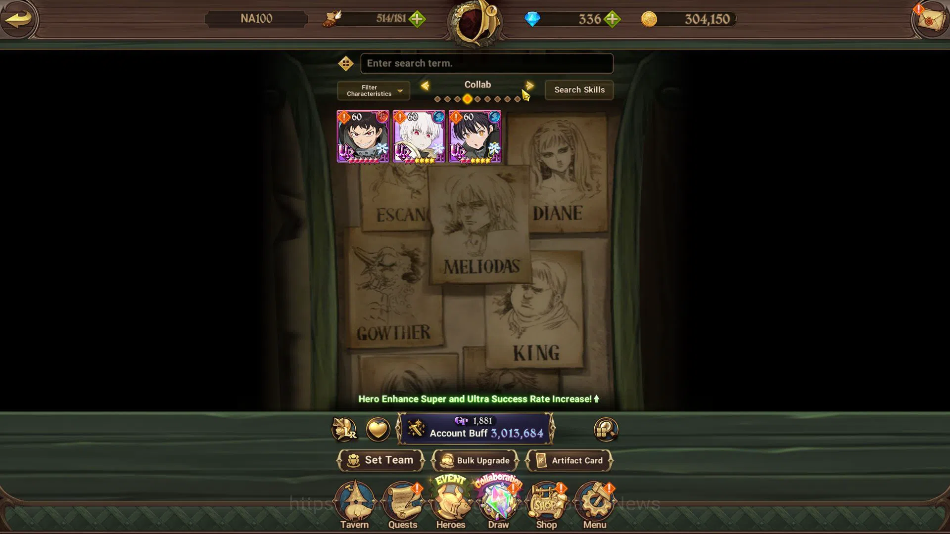 The Seven Deadly Sins: Grand Cross Accounts Global|3 M CC|1 LR+8 UR+Collab Fire Force+336 DM|E image 18