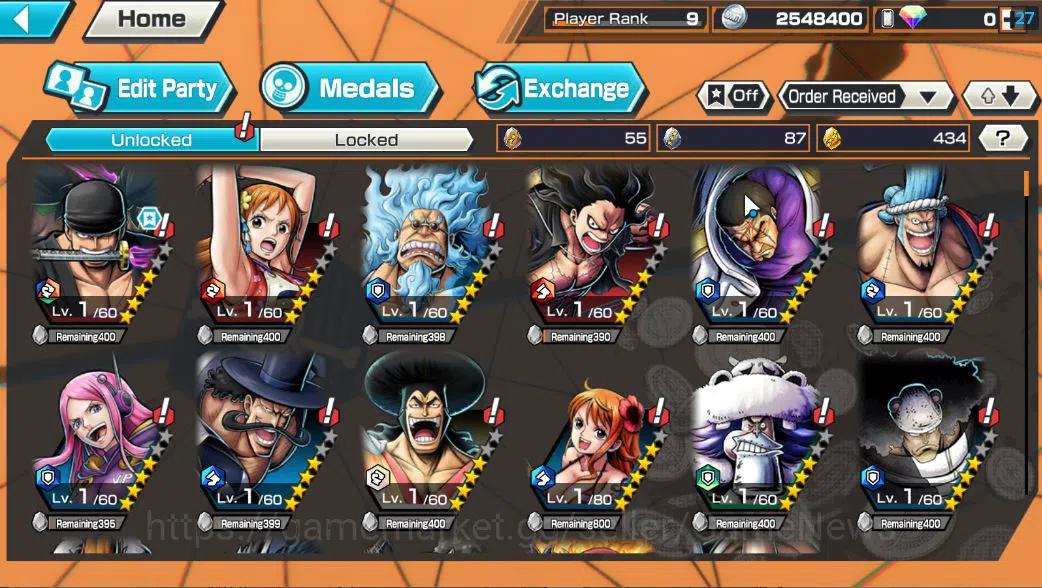 One Piece Bounty Rush Accounts Global|6 EX |BP Kuzan,T5E St. Saturn,TFE Marshall  image 6