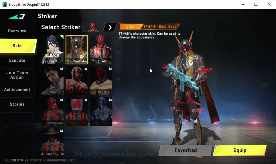 Blood Strike Accounts ASIA|Starter|ULTRA ETHAN-Riad Mask|Collab BLEACH B image 4