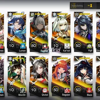 Arknights Accounts Mid-Tier ARKNIGHTS GLOBAL EARLYMID 25*6 , 3 LIMITED WANG,CHONGYUE,SILVERASH ALTER