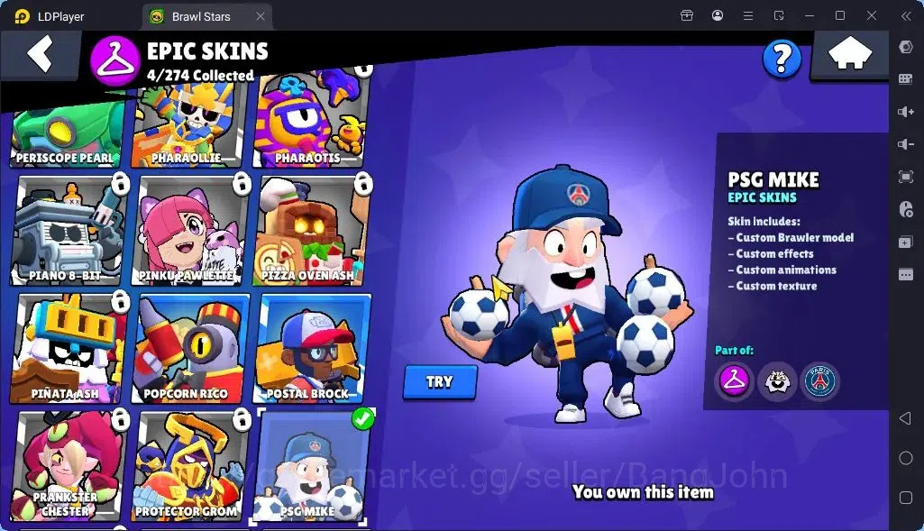 Brawl Stars Accounts Global |Trophy 1886| Brawler 2 Max with Supercharge |Skins 1 Mythic,4 Epic|Bling 7724|Protect Off|Check 12
