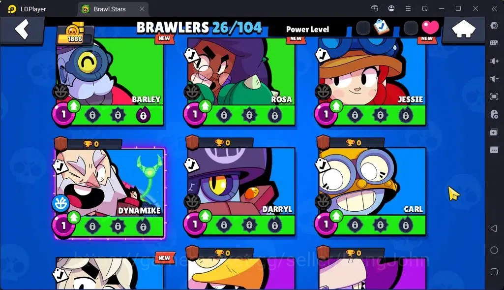 Brawl Stars Accounts Global |Trophy 1886| Brawler 2 Max with Supercharge |Skins 1 Mythic,4 Epic|Bling 7724|Protect Off|Check 19