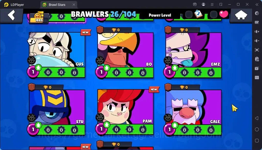 Brawl Stars Accounts Global |Trophy 1886| Brawler 2 Max with Supercharge |Skins 1 Mythic,4 Epic|Bling 7724|Protect Off|Check 20