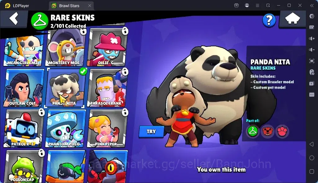 Brawl Stars Accounts Global |Trophy 1886| Brawler 2 Max with Supercharge |Skins 1 Mythic,4 Epic|Bling 7724|Protect Off|Check 5