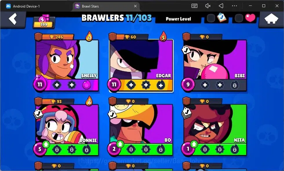Brawl Stars Accounts Global | 399 Thropy | 11 Brawler| 1 Max Lv Hyperch image 3