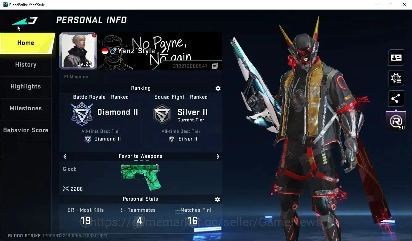 Blood Strike Accounts ASIA|ULTRA Melee Lightblade Dar Force+[Neon Shard, image 2