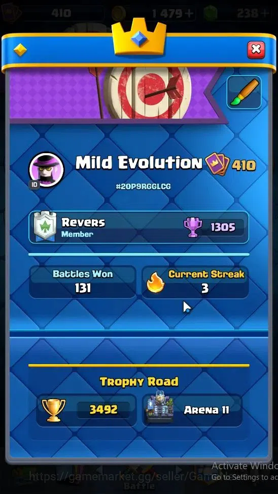 Clash Royale Accounts KTL 10|Trophy 3492|Card 51|Limited Skin|1 Hero 3 E image 3