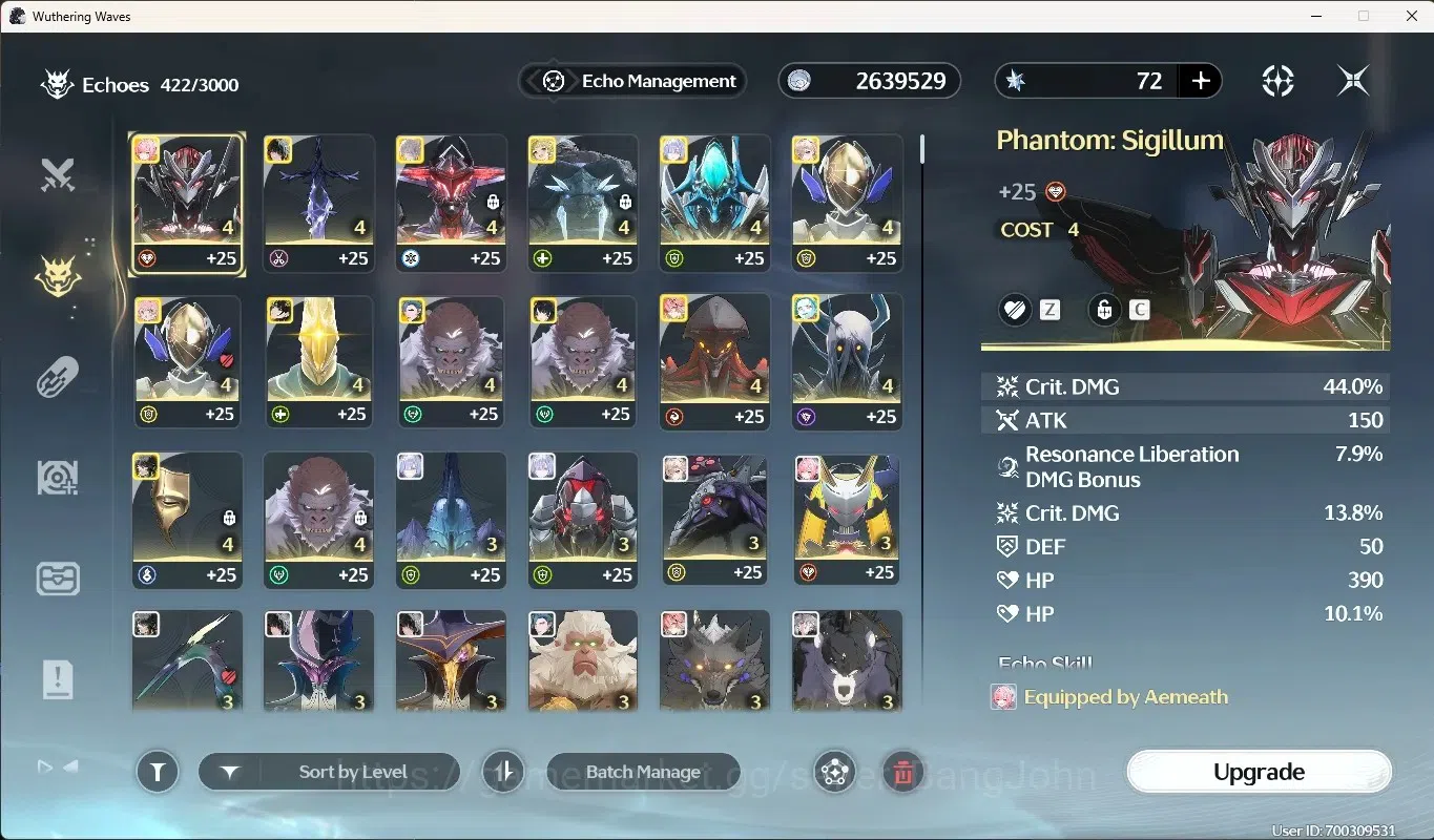 Wuthering Waves Accounts Starter ASIA|8 Char Limited [Aemeath,Hiyuki]+Sign,Lynae,Mornye,Chisa,Jiyan,Qiuyuan,Changli|Mc 11