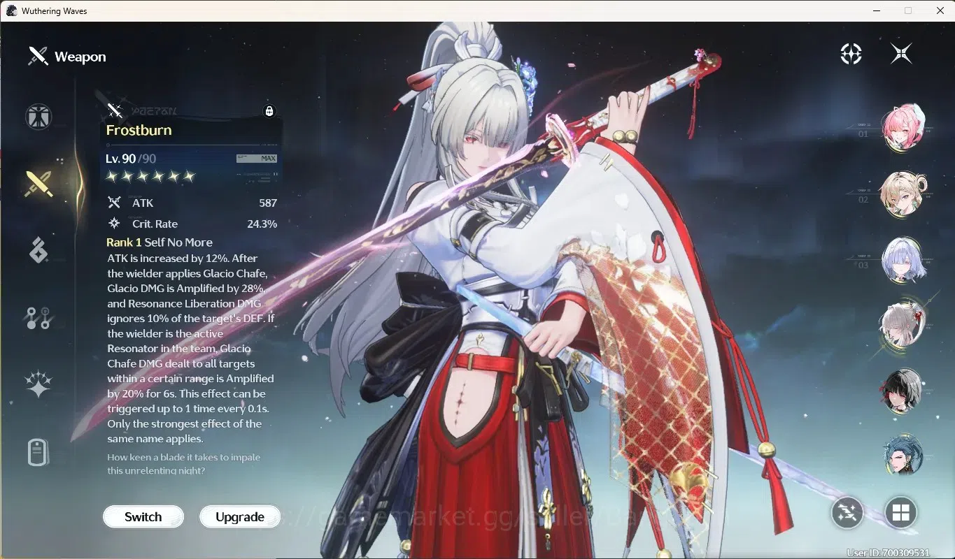 Wuthering Waves Accounts Starter ASIA|8 Char Limited [Aemeath,Hiyuki]+Sign,Lynae,Mornye,Chisa,Jiyan,Qiuyuan,Changli|Mc 6