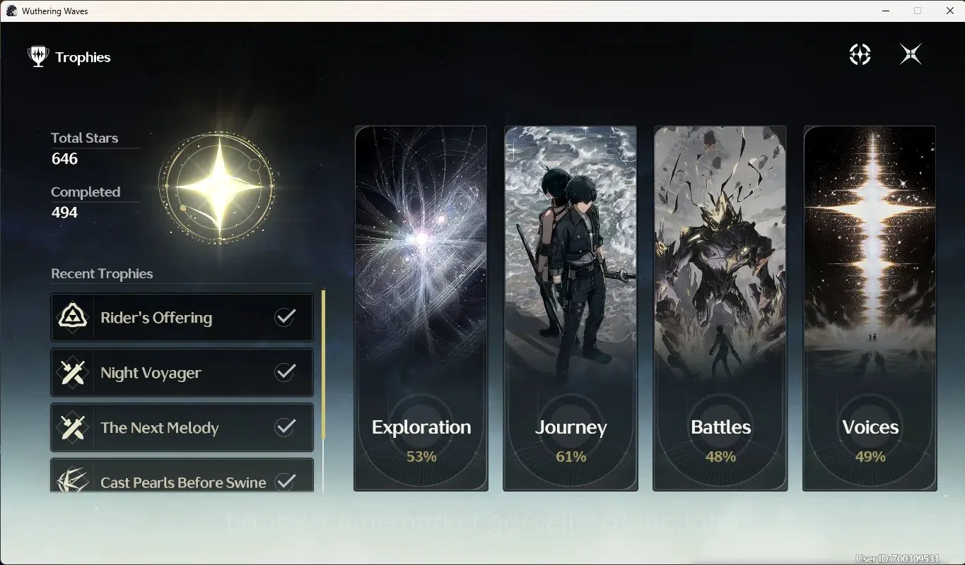Wuthering Waves Accounts Starter ASIA|8 Char Limited [Aemeath,Hiyuki]+Sign,Lynae,Mornye,Chisa,Jiyan,Qiuyuan,Changli|Mc 9