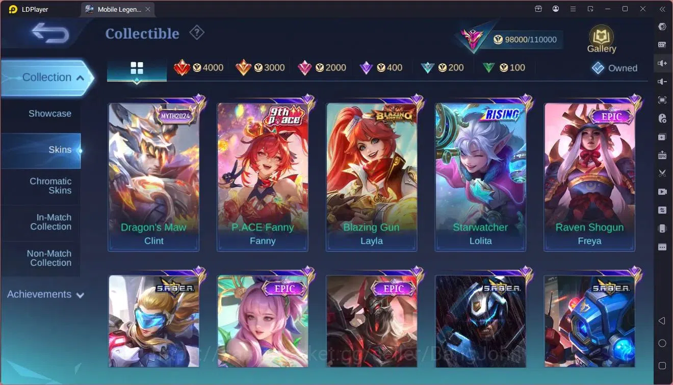 Mobile Legends: Bang Bang Accounts Global|Hero130|Skin 321|Exalted|Prime Granger,Clau image 11