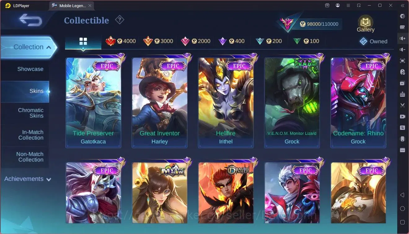 Mobile Legends: Bang Bang Accounts Global|Hero130|Skin 321|Exalted|Prime Granger,Clau image 14