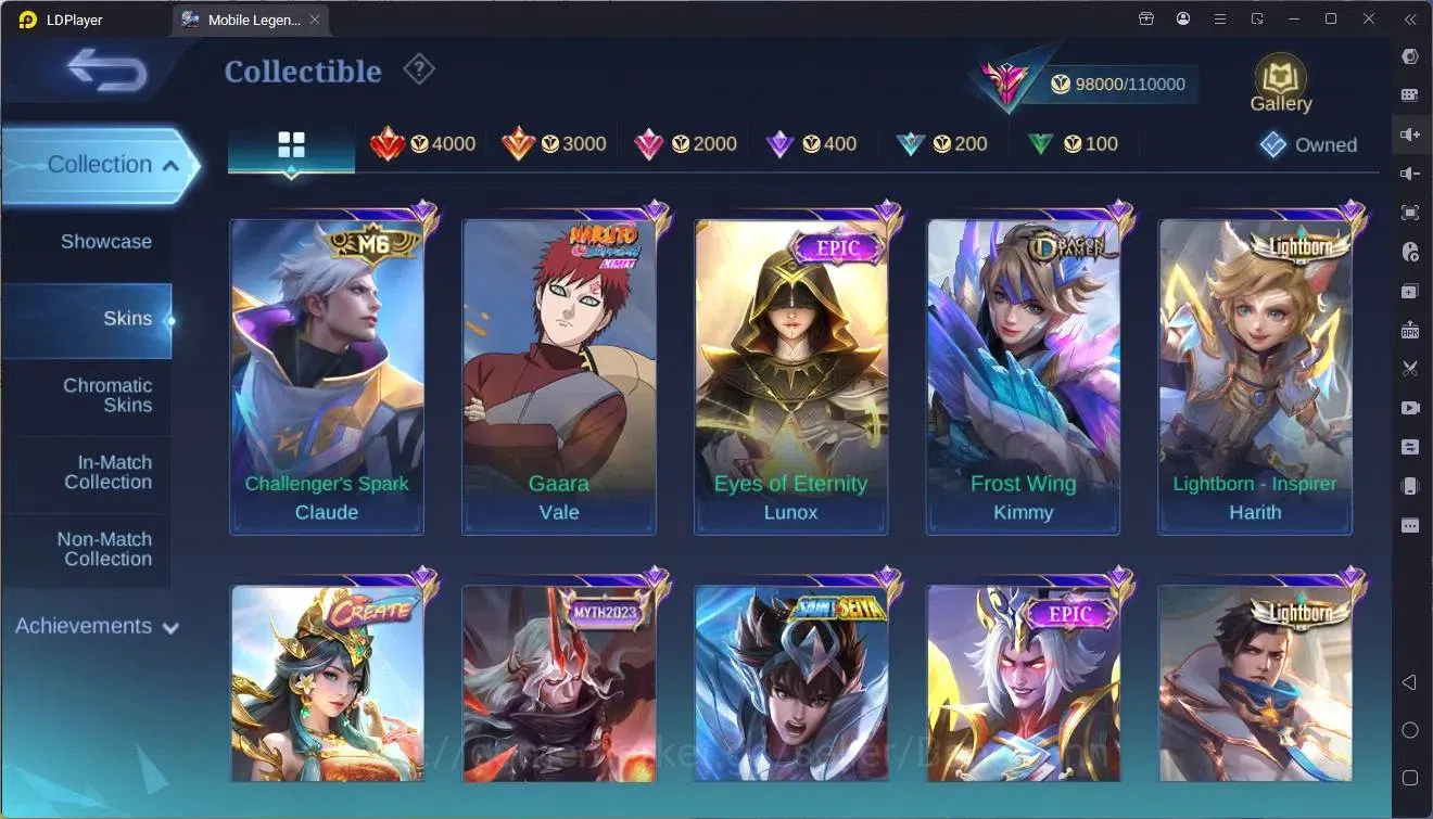 Mobile Legends: Bang Bang Accounts Global|Hero130|Skin 321|Exalted|Prime Granger,Clau image 17