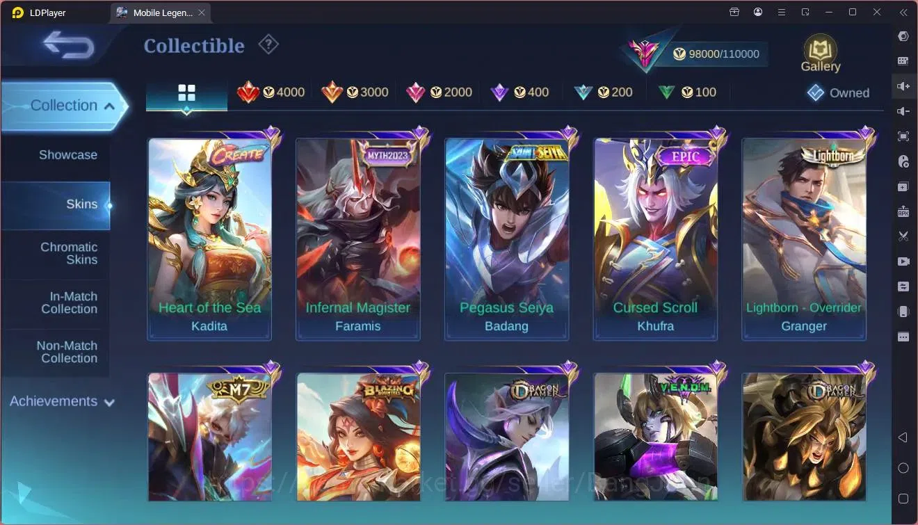 Mobile Legends: Bang Bang Accounts Global|Hero130|Skin 321|Exalted|Prime Granger,Clau image 18