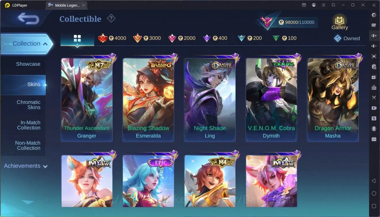 Mobile Legends: Bang Bang Accounts Global|Hero130|Skin 321|Exalted|Prime Granger,Clau image 19