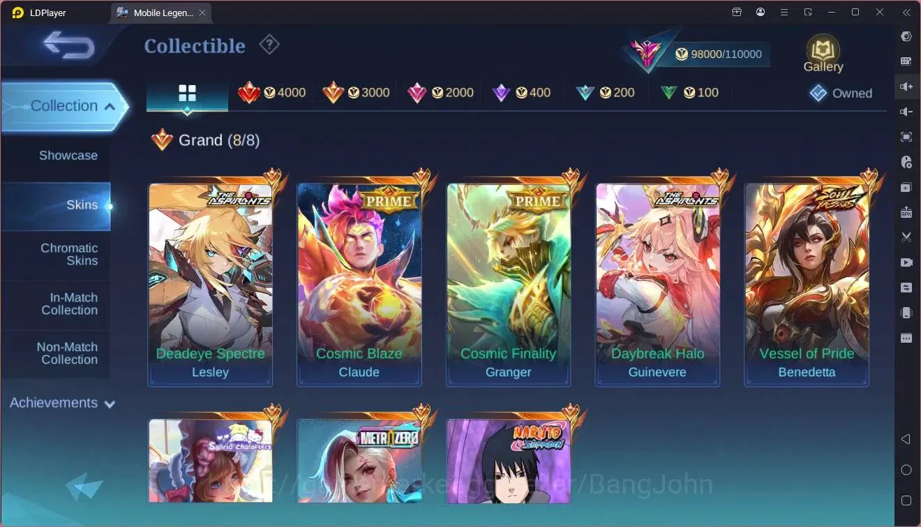 Mobile Legends: Bang Bang Accounts Global|Hero130|Skin 321|Exalted|Prime Granger,Clau image 7