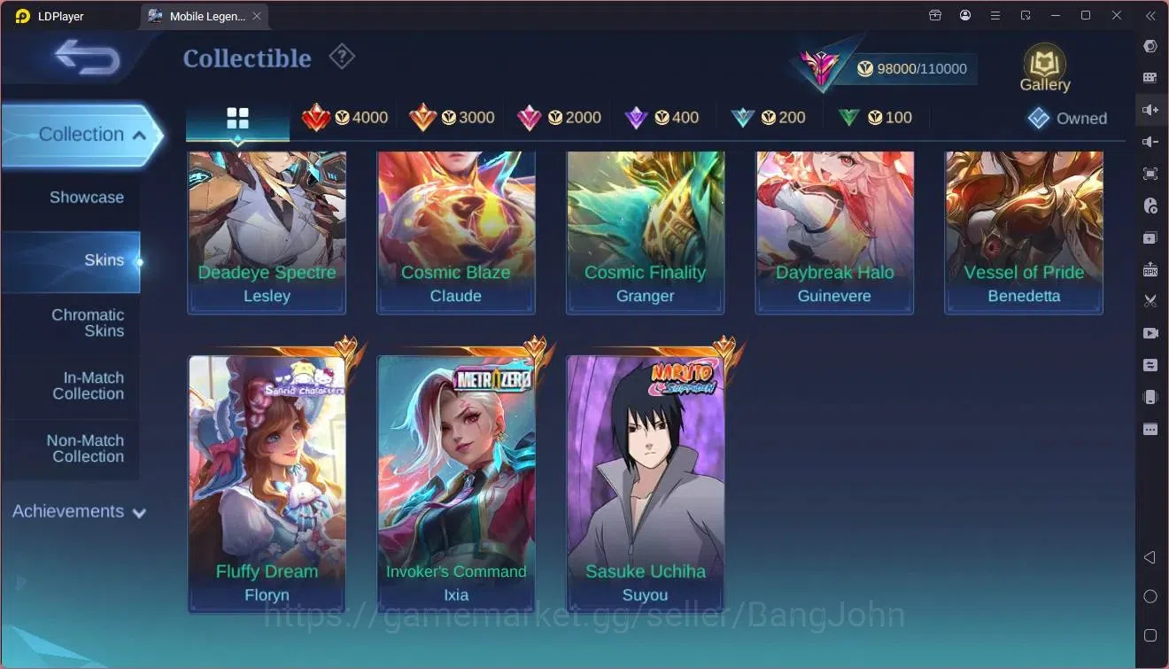 Mobile Legends: Bang Bang Accounts Global|Hero130|Skin 321|Exalted|Prime Granger,Clau image 8