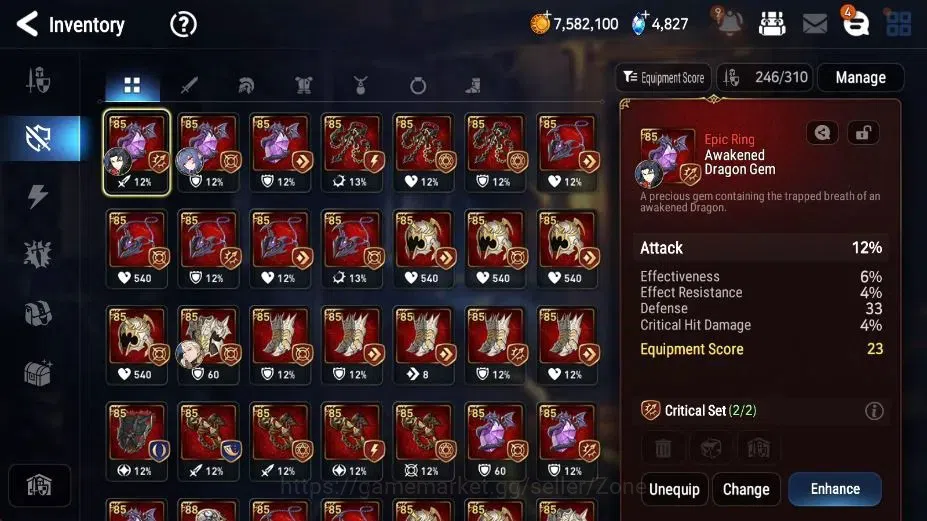 Epic Seven Accounts High-End Global|Unverif|ENDGAME 23ML (Notos, Dark Diene, BArunka, Salome, NM Luna, GeRas), Rinak 18