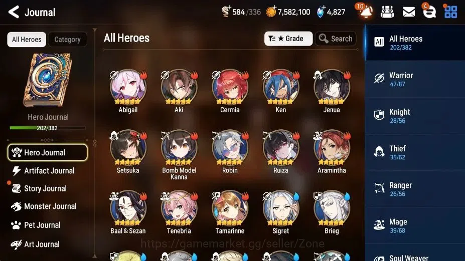Epic Seven Accounts High-End Global|Unverif|ENDGAME 23ML (Notos, Dark Diene, BArunka, Salome, NM Luna, GeRas), Rinak 3