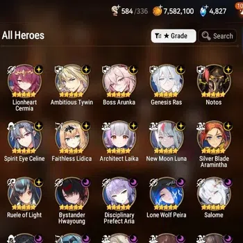 Epic Seven Accounts High-End Global|Unverif|ENDGAME 23ML (Notos, Dark Diene, BArunka, Salome, NM Luna, GeRas), Rinak