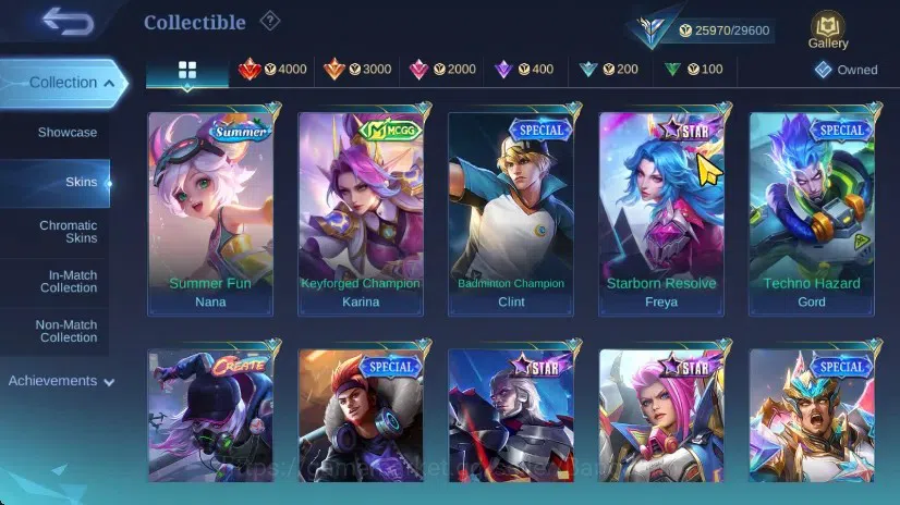 Mobile Legends: Bang Bang Accounts GLOBAL Hero 60 Skin 71 | Prime Roger Granger YZ Be image 5