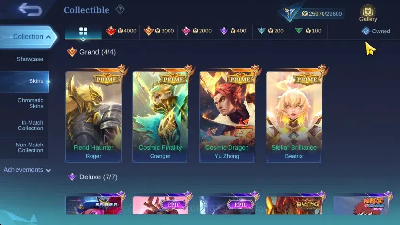 Mobile Legends: Bang Bang Accounts GLOBAL Hero 60 Skin 71 | Prime Roger Granger YZ Be image 8
