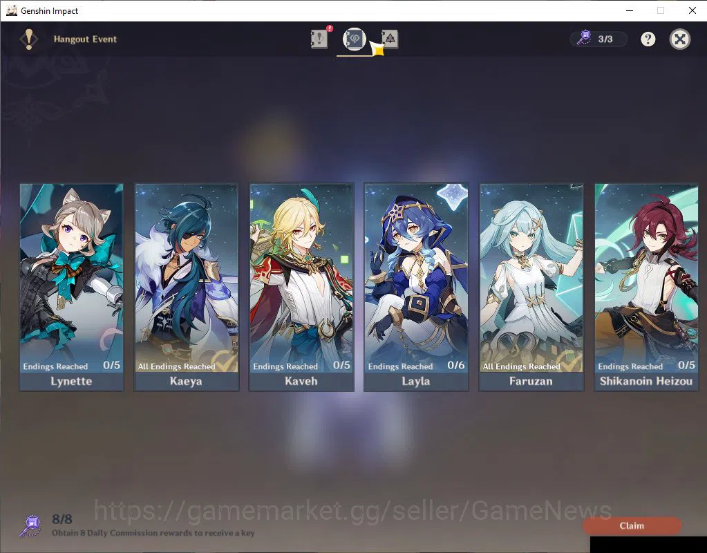 Genshin Impact Accounts ASIA|AR58|12Limited+13(*5Weapon)|PrimeTeamSkirk(Fu image 15
