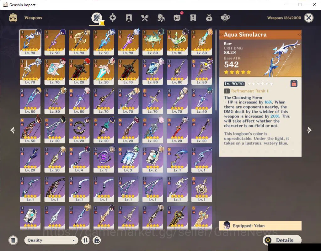 Genshin Impact Accounts ASIA|AR58|12Limited+13(*5Weapon)|PrimeTeamSkirk(Fu image 6