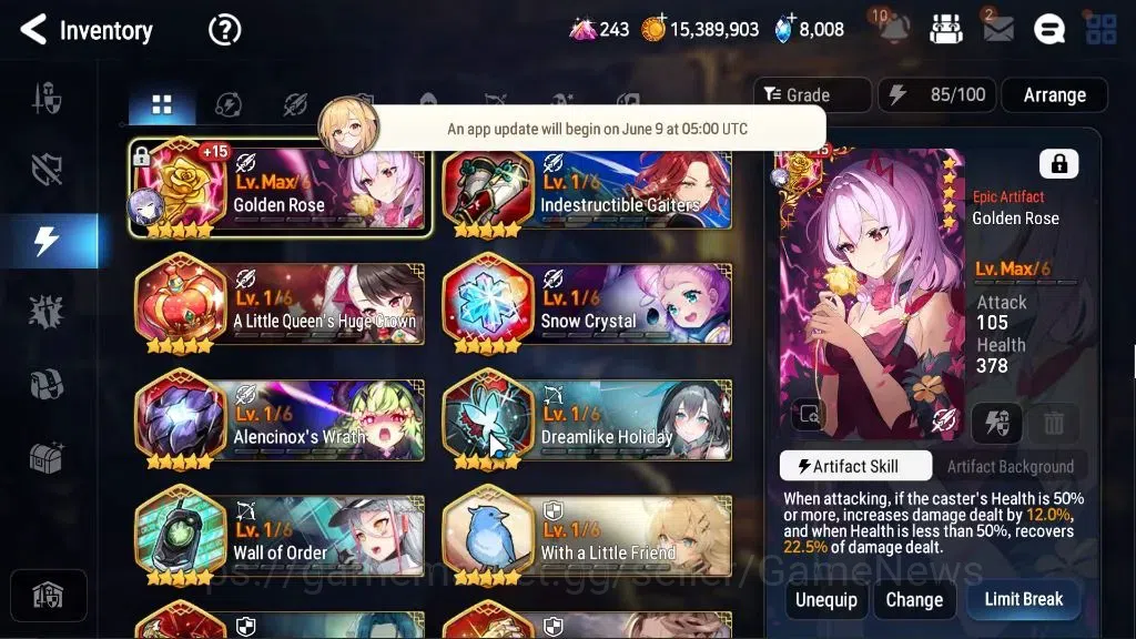 Epic Seven Accounts GLOBAL Unverif|7 ML(School Nurse Yulha,NM Luna,DP image 19