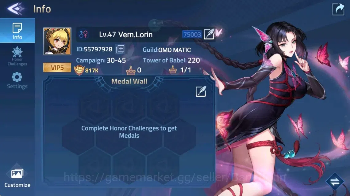 Mobile Legends: Adventure Accounts Global |LV 47|817k Power |VIP 5|Camp 30-45|Hero 93|33 SSR|9 RedStar|Detail Check SS 1