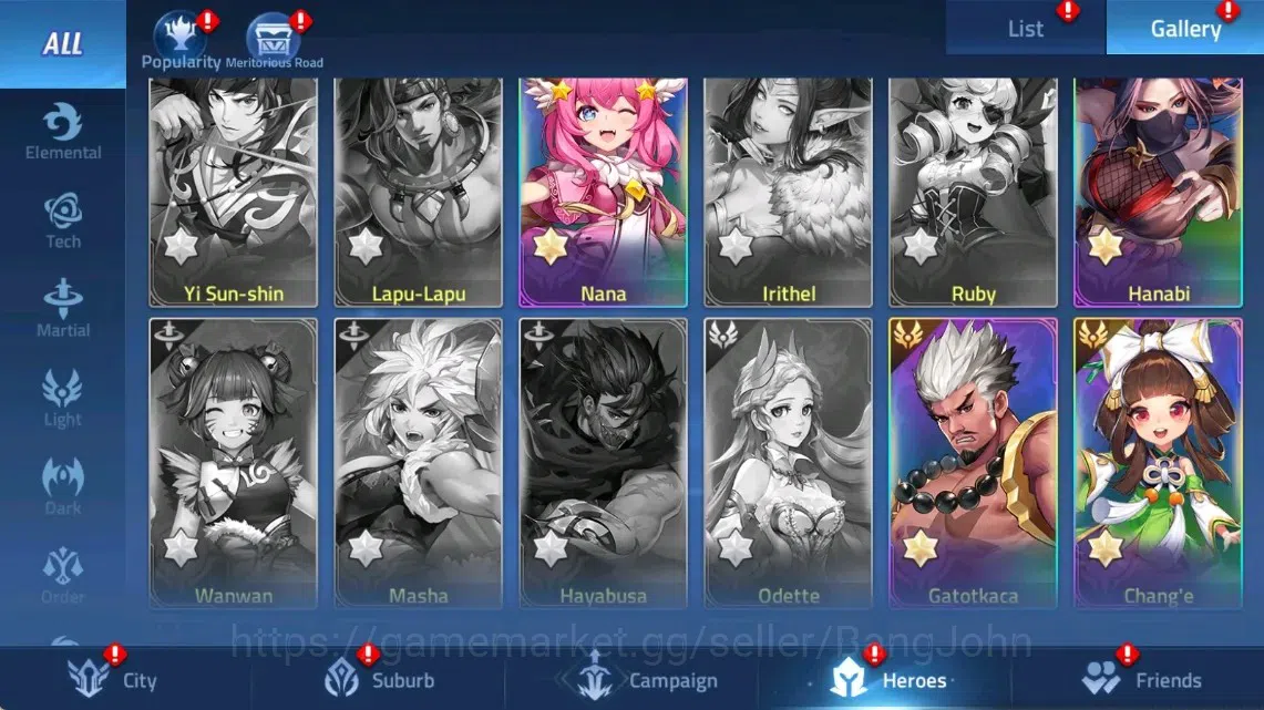 Mobile Legends: Adventure Accounts Global |LV 47|817k Power |VIP 5|Camp 30-45|Hero 93|33 SSR|9 RedStar|Detail Check SS 10
