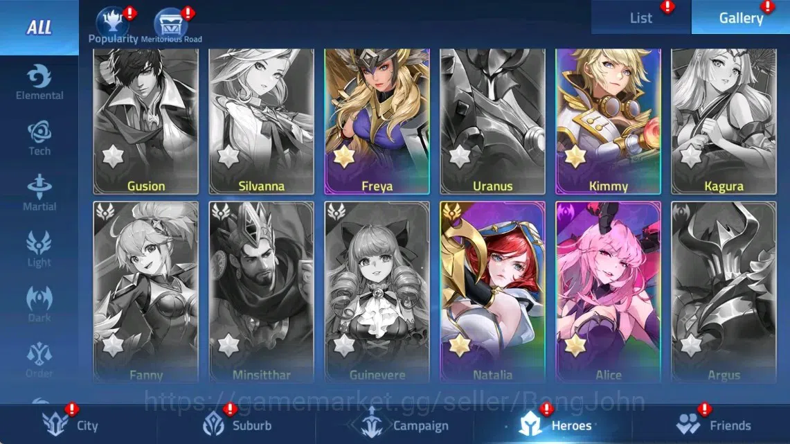 Mobile Legends: Adventure Accounts Global |LV 47|817k Power |VIP 5|Camp 30-45|Hero 93|33 SSR|9 RedStar|Detail Check SS 11