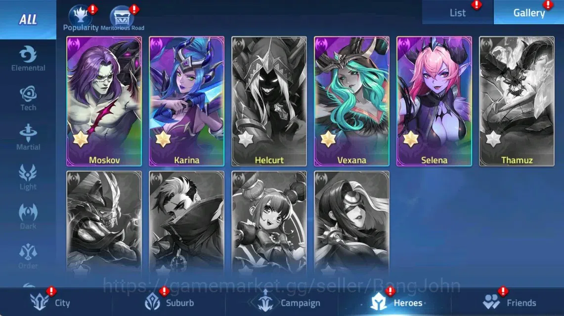 Mobile Legends: Adventure Accounts Global |LV 47|817k Power |VIP 5|Camp 30-45|Hero 93|33 SSR|9 RedStar|Detail Check SS 12