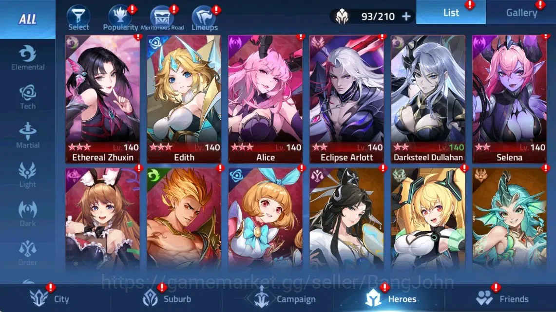 Mobile Legends: Adventure Accounts Global |LV 47|817k Power |VIP 5|Camp 30-45|Hero 93|33 SSR|9 RedStar|Detail Check SS 3