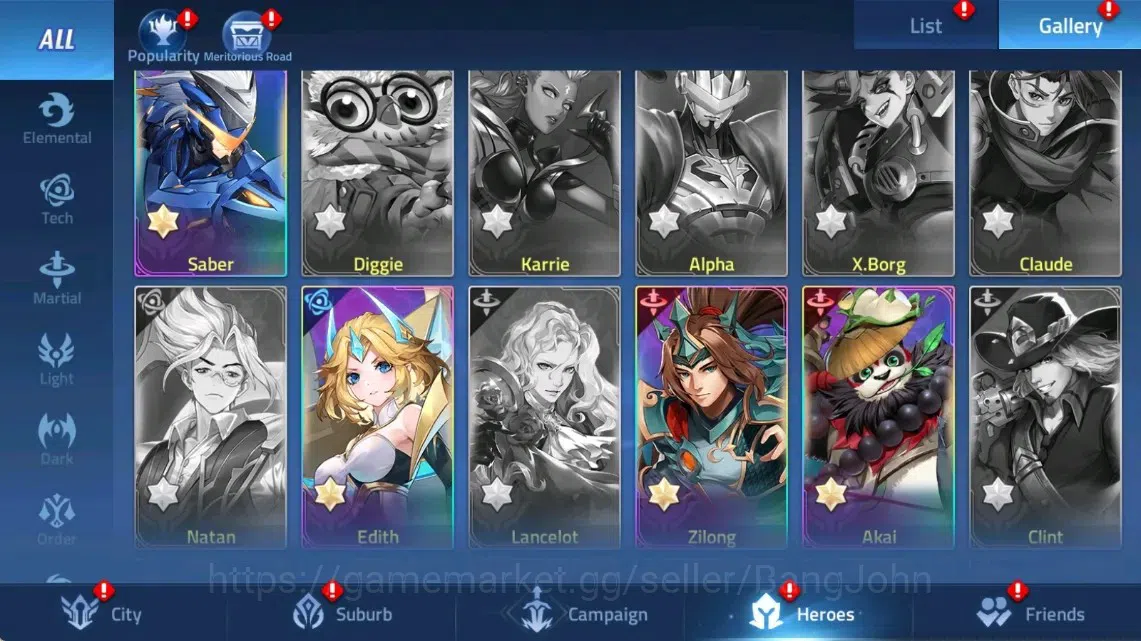 Mobile Legends: Adventure Accounts Global |LV 47|817k Power |VIP 5|Camp 30-45|Hero 93|33 SSR|9 RedStar|Detail Check SS 9