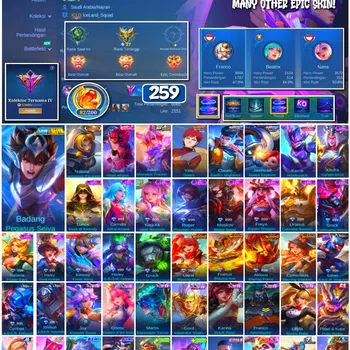 Mobile Legends: Bang Bang Collector #3424 259 Skins | Collector Natalia | Gusion (Rare image 1