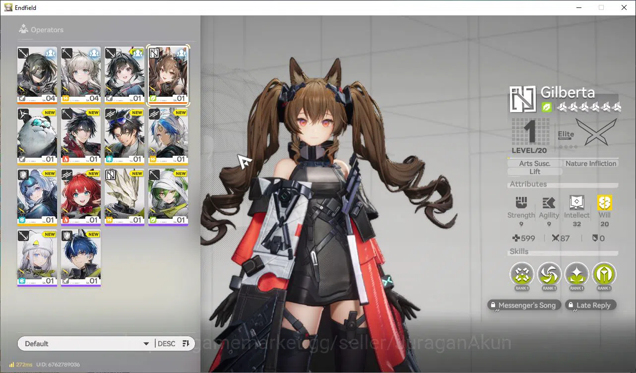 Arknights: Endfield Accounts Na/EU Lv2|Day 2|2k OroBeryl|MetaSSR Solo Gilberta+ image 2